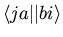 $\langle ja \vert\vert bi \rangle$