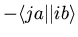 $-\langle ja \vert\vert ib \rangle$